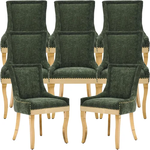 Miniatura 36 de ODUSE-DAILY Juego de 2 Sillas de Comedor, Sillas de Cocina y Comedor, Sillas de Comedor Tapizadas de Tela, Ribete de Tachuelas, Patas de Madera