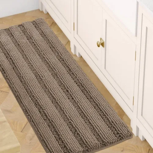 Miniatura 181 de H.VERSAILTEX - Alfombras de baño, juego de 2 piezas, alfombra de contorno para baño, juego de alfombras para inodoro, alfombra antideslizante