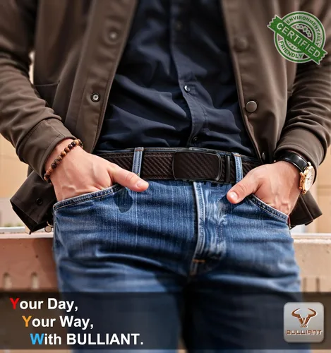 Miniatura 6 de BULLIANT - Paquete de 2 cinturones de cuero con trinquete para hombre, ajustables, corte de 1 3/8 para un ajuste perfecto, regalo para hombre