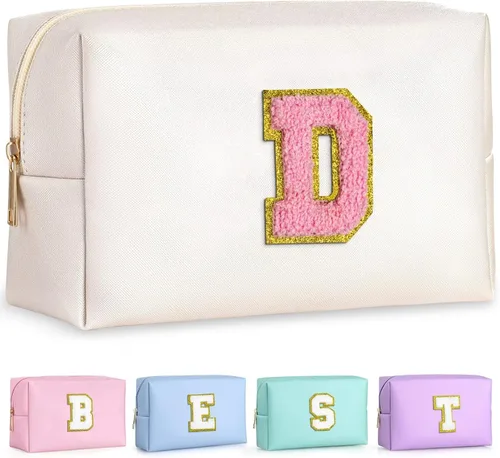 Miniatura 98 de TOPEAST - Bolso de maquillaje para mujer, G Blanco nacarado-rosa