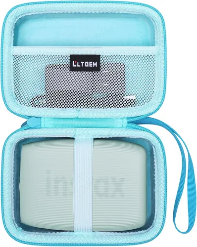 Miniatura 11 de LTGEM - Funda compatible con la impresora Fujifilm Instax Mini Link 3/2/1 para smartphone, bolsa de almacenamiento de viaje rígida - negro y gris