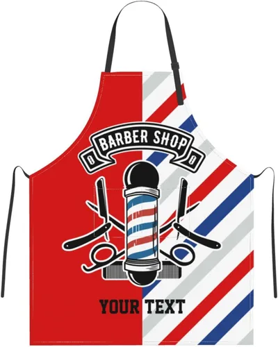 Miniatura 27 de Delantal de barbería personalizado para hombres, delantal de peluquería personalizado con bolsillos, delantal ajustable personalizado para peluquería