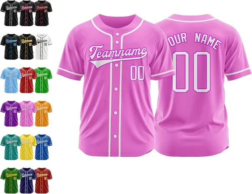 Miniatura 16 de Camiseta de béisbol personalizada, nombre de béisbol personalizado, logotipo de número, camiseta de béisbol personalizada para hombres, mujeres