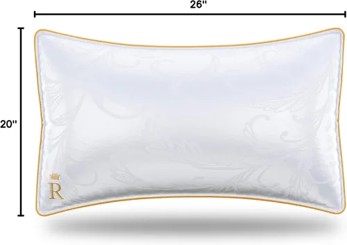 Miniatura 10 de Royal Therapy Juego de 2 almohadas de tamaño estándar (20 x 26 pulgadas), almohadas alternativas de plumón de ganso, almohada estándar ajustable