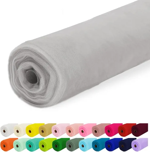 Miniatura 13 de Rollo de tela de tul, 54 pulgadas x 10 yardas (30 pies) de tul para decoración de boda, tutú de fiesta, telón de fondo, baby shower, faldas de mesa