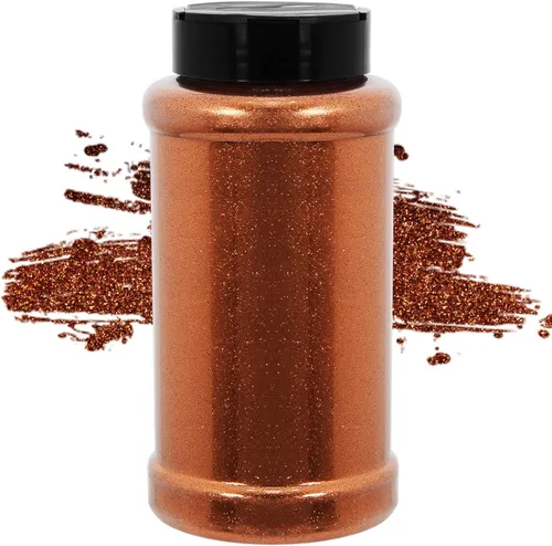 Miniatura 30 de TORC Purpurina fina roja de 1 libra y 16 onzas de purpurina en polvo para vasos, resina para manualidades, slime, cosméticos, pintura de uñas, Rojo