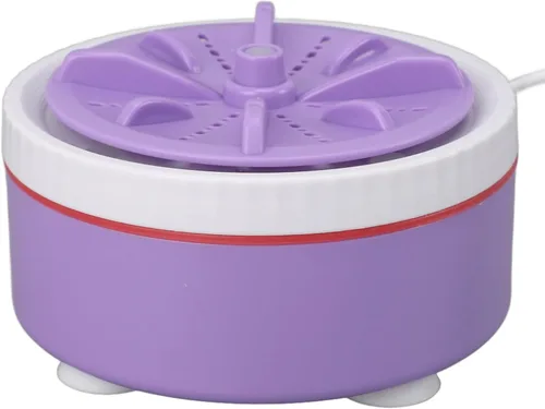 Miniatura 9 de Keenso Mini lavadora turbo portátil, multifuncional, alimentado por USB, para lavar ropa pequeña, frutas, baño, fregadero (gris)