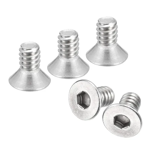 Miniatura 6 de Uxcell tornillos de cabeza avellanada plana #8-32x1-1/2, 10 unidades de tornillos de cabeza plana con rosca completa de acero inoxidable 304
