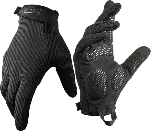 FREETOO Guantes de entrenamiento de dedo completo para hombres, guantes de gimnasio acolchados con excelente agarre y protección de palma