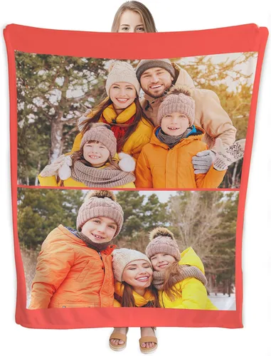 Miniatura 11 de Manta personalizada con foto y texto, manta de franela personalizada con carga cualquier foto, regalos personalizados para papá, mamá, familia, 1