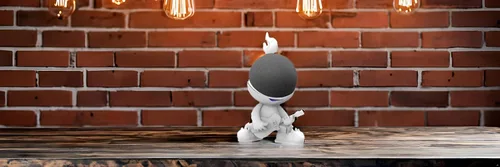 Miniatura 7 de Splin Soporte de mesa compatible con Amazon Alexa Smart Speaker Echo Dot (4ª y 5ª generación) y Apple HomePod Mini, Star Boy Blanco