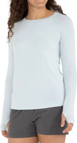 Free Fly Camiseta de manga larga para mujer, protección solar UPF 50+, transpirable, ultrasuave, para mujer