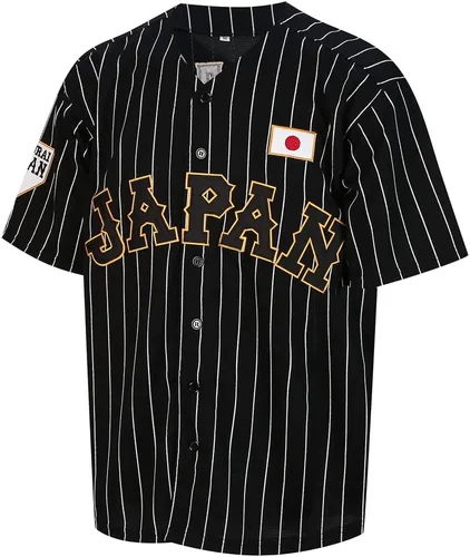 Miniatura 3 de Mens Ohtani 16# Stitched Japón Baseball Jerseys Blanco Negro Pinstriped Camisas