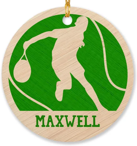 Miniatura 10 de Adorno de Navidad de balón de fútbol, adorno de fútbol personalizado con nombre, adorno de jugador de fútbol personalizado para árbol de Navidad