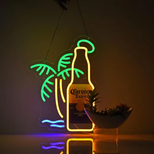 Miniatura 8 de Letrero de Neón de Cerveza para Decoración de Pared de Bar LED Lite Regulable Letreros de Neón Alimentados por USB Letreros de Arte de Neón para Pub