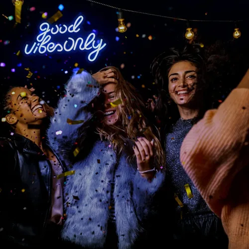 Miniatura 5 de Good Vibes Only - Letreros de neón para decoración de pared, luces de neón, letreros LED adecuados para sala de estar, bar de cerveza, sala de Azul