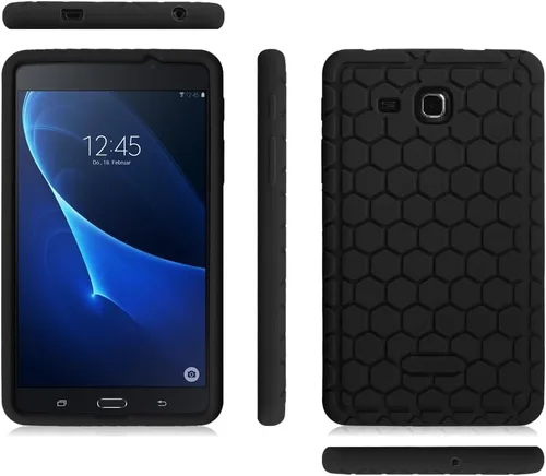 Miniatura 6 de Fintie Funda de silicona para Samsung Galaxy Tab A 7.0, [serie Honey Peine] ligera [antideslizante] a prueba de golpes [apta para niños] para Negro