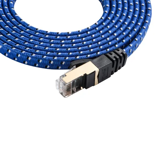 Miniatura 9 de Cable Ethernet Cat 7, DanYee, de nailon CAT7 de alta velocidad, profesional, chapado en oro, cables STP CAT 7 RJ45, cable Ethernet de 3 ft, 10 ft