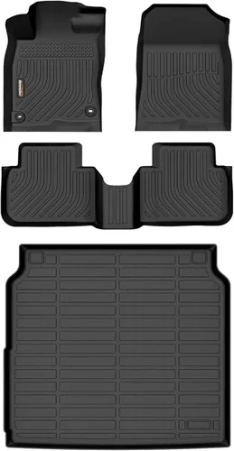 Miniatura 28 de Alfombrillas y forro de carga para Jeep Grand Cherokee L 2021-2025 (solo para 6 plazas sin consola central), alfombrillas de automóvil TPE para todo