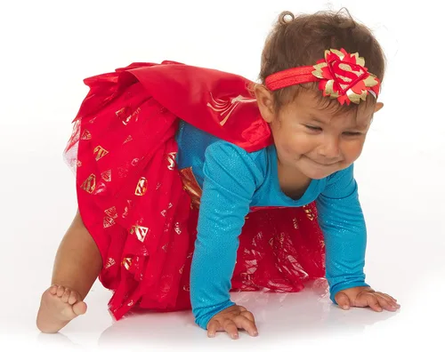 Miniatura 6 de DC Comics Vestido tutú de superhéroe para bebé, traje de niña con capa extraíble y diadema a juego