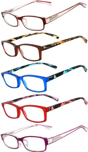 Miniatura 21 de OWL Readers - Paquete de 5 lentes de lectura elegantes para mujer con hermosos patrones para mujer, bisagra de resorte de lujo, aspecto elegante 5158