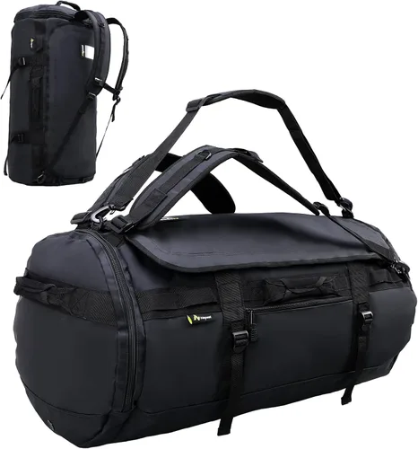 Nepest Mochila de lona grande, 3 vías resistente al agua, bolsa de lona para gimnasio con compartimento para zapatos para deportes, entrenamiento,