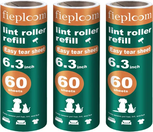 Miniatura 8 de Rodillo de pelusa grande para pelo de mascotas, extra adhesivo con hojas marcadas fáciles de despegar, mango largo de 45 pulgadas y rodillo de 6.3