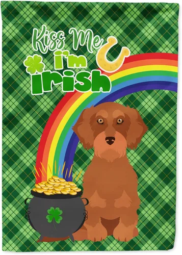 Miniatura 58 de Caroline's Treasures WDK4731GF - Bandera decorativa para jardín del día de San Patricio, color negro y tostado, Airedale Terrier, para jardín