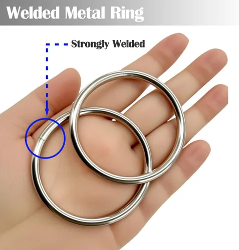 Miniatura 5 de Ewparts Anillos de metal de 2 pulgadas para colgar plantas, anillos de macramé de acero soldado de plata, anillos de metal para macramé, paquete