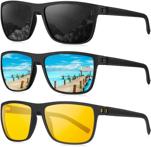 KALIYADI Gafas de sol polarizadas para hombre, gafas de sol ligeras con protección UV para conducir, pescar y jugar golf