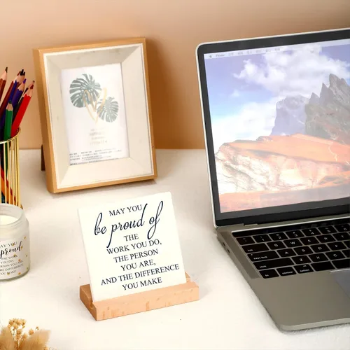 Miniatura 5 de Sieral 6 paquetes de regalos de agradecimiento para empleados para mujeres, decoración de escritorio con letrero inspirador de agradecimiento