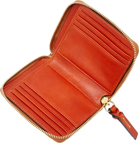 Miniatura 3 de Dooney & Bourke Billetera, billetera pequeña con cremallera alrededor de grano de guijarros, Caramelo, Cartera con cremallera