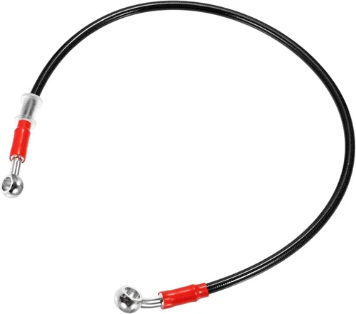 X AUTOHAUX 27.6 in 27.56 "Longitud 0.394 in ID motocicleta freno hidráulico tubo manguera aceite tubo 28° 0° acero inoxidable trenzado cable para