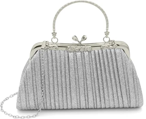 Miniatura 9 de Bolso de mano para mujer, bolso de noche brillante para fiesta, baile, boda, formal