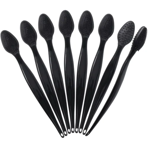 Cepillo exfoliante de labios de silicona de doble cara, herramienta exfoliante de labios de silicona suave, removedor de puntos negros para el