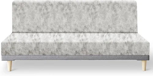 Miniatura 39 de molasofa - Funda elástica para futón de aspecto de cuero, cubierta para sofá sin brazos, protector de muebles con parte inferior elástica, funda
