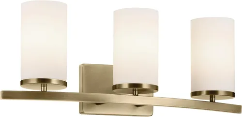 Miniatura 28 de Kichler Crosby 45495NI - Aplique de pared de 9.25 pulgadas en níquel cepillado, 1 luz contemporánea para pasillo o baño con cristal de ópalo