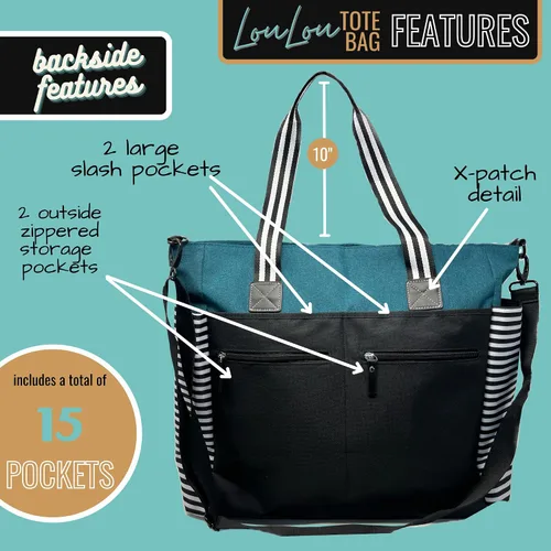 Miniatura 49 de Brooke & Jess Designs Teacher Tote Bag for Work - Teacher Handbag Gifts for Women, Teacher Bag Best Teacher Appreciation Gift