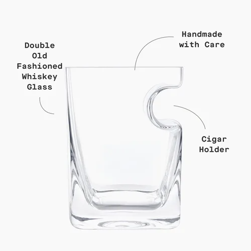 Miniatura 4 de Corkcicle Vaso Premium para Cigarro - Vaso de Whiskey de Doble Uso - Muesca para Cigarro Incorporada - Diseño Ergonómico - Construcción Duradera