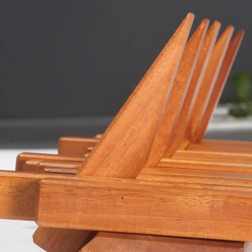 Miniatura 4 de Perchero de madera para colgar en la pared, varios estantes sólidos hechos a mano de madera de cerezo natural con 7 ganchos modernos abatibles