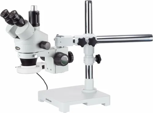 Miniatura 10 de AmScope SM-3T microscopio estéreo trinocular profesional con zoom estereoscópico SM-3T con control simultáneo de enfoque, oculares WH10x, aumento
