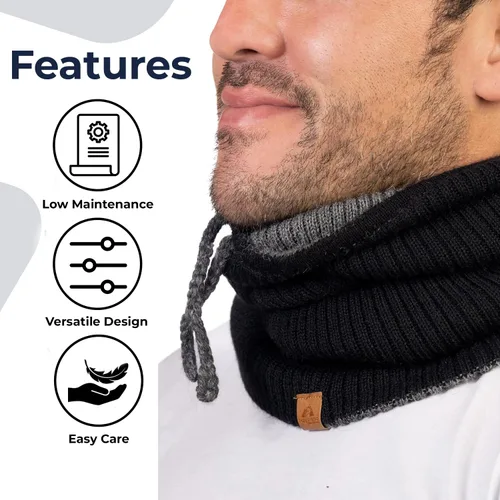 Miniatura 3 de Baby Alpaca Neck Warmer, Unisex Winter Warmer Hat, Neck Gaiter Scarf