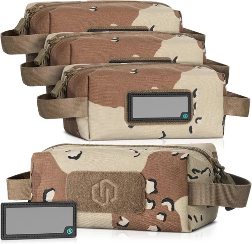 Miniatura 12 de Savior Equipment Paquete de 4 bolsas tácticas Loose Sacs, para munición de armas de fuego, con parches de identificación incluidos, funda blanda