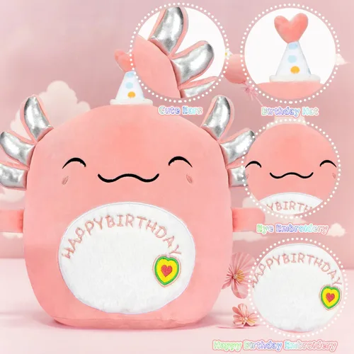 Miniatura 11 de Capybara - Almohada de peluche de cumpleaños de 14 pulgadas, bonita almohada de feliz cumpleaños Capybara, regalos para niños y niñas