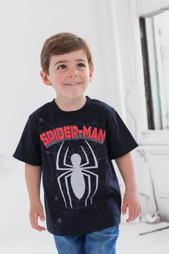 Miniatura 3 de Marvel Spider-Man - Paquete de 4 camisetas sin botones para niños pequeños a grandes