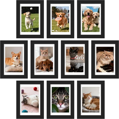 Miniatura 24 de upsimples - Juego de 10 portarretratos de 8 x 10 pulgadas, para fotos de 5 x 7 pulgadas con paspartú o 8 x 10 pulgadas sin él, collage de varios