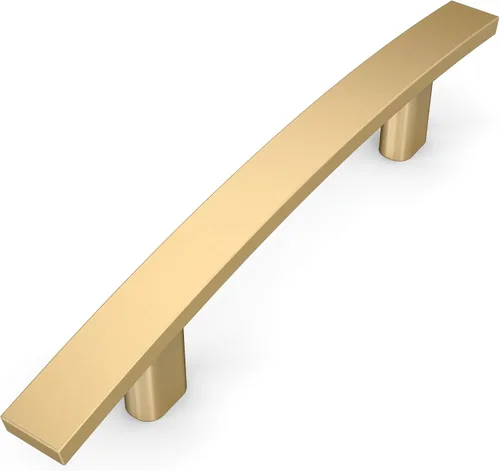 Miniatura 14 de Amerdeco - Paquete de 10 tiradores de oro cepillado de 3 pulgadas (76mm) para armarios de cocina, herrajes para gabinetes, tiradores de cocina