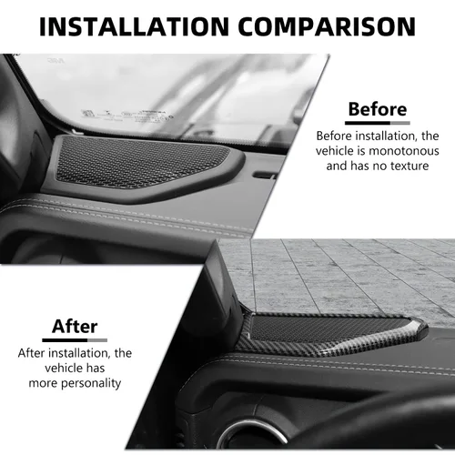Miniatura 2 de RAZPOY Para JL 4 piezas una cubierta de altavoz de pilar para altavoz de techo, ajuste de audio compatible con Jeep Wrangler JL JLU y Gladiator JT