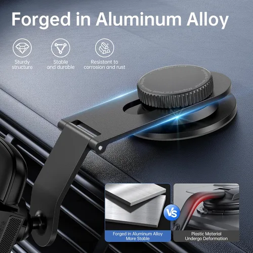 Miniatura 4 de SYNCWIRE Soporte de teléfono para coche para tablero universal [súper estable] Soporte de teléfono para coche con brazo plegable de aleación