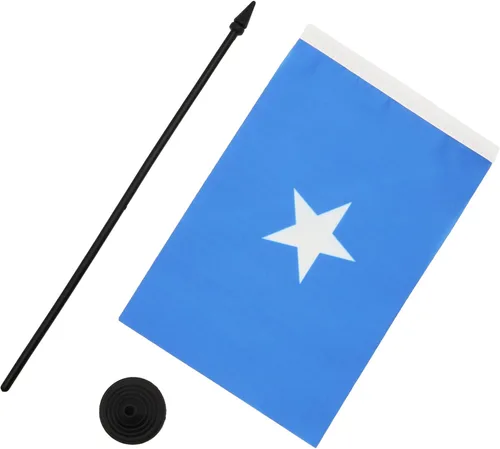 Miniatura 69 de AZ FLAG Sierra Leone Bandera de mesa 5'' x 8'' - Bandera de escritorio de Sierra Leona 21 x 14 cm - Bastón y base de plástico negro
